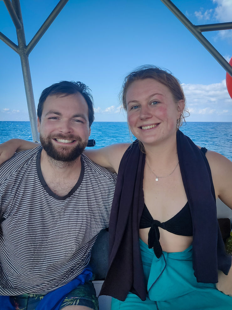 Rowan & Billie after a dive