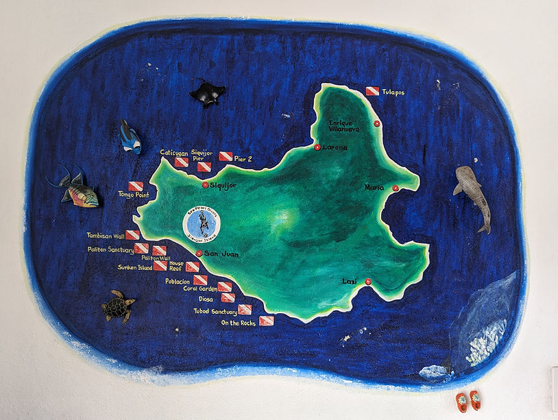 Siquijor diving map