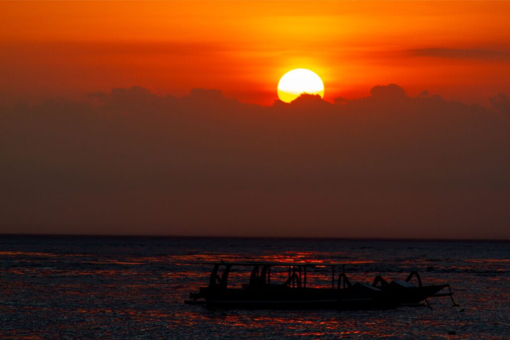 Sunset at Crystal Bay, Nusa Penida