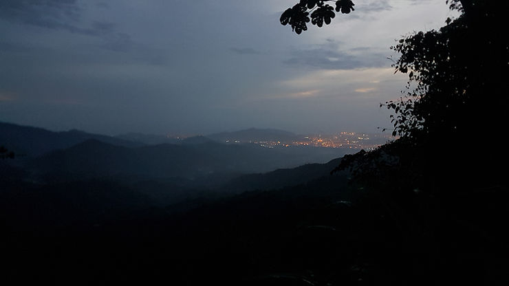 Santa Marta lights in the distance